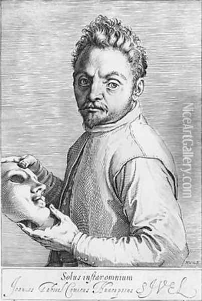 The Actor Jean Gabriel Swel Oil Painting - Agostino Carracci