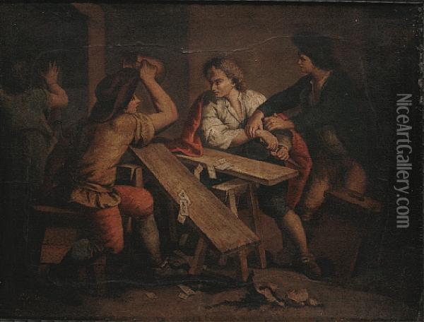 Tavern Brawl Oil Painting - David The Elder Teniers