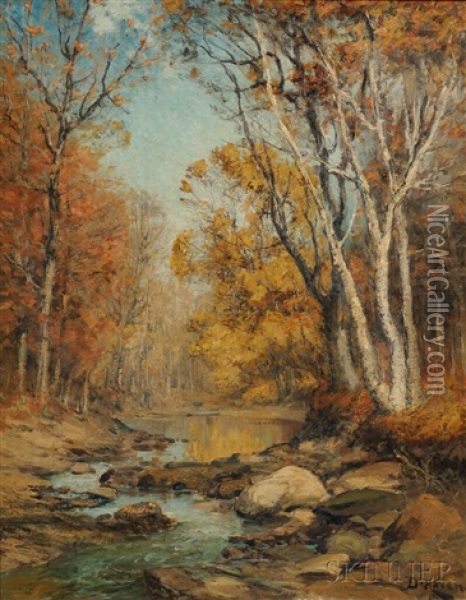 Haunt Of The Kingfisher Oil Painting - Franklin B. De Haven