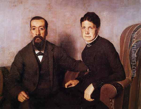 The Artist's Parents Oil Painting - Felix Edouard Vallotton