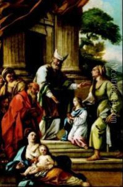 Presentazione Della Vergine Al Tempio Oil Painting - Fedele Fischetti