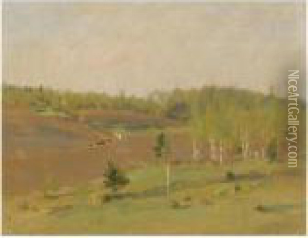 The Tilled Field, Spring Oil Painting - Isaak Ilyich Levitan