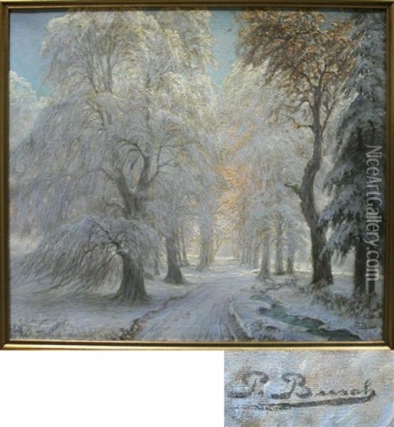 Winter Forest Oil Painting - Peter Johan Valdemar Busch