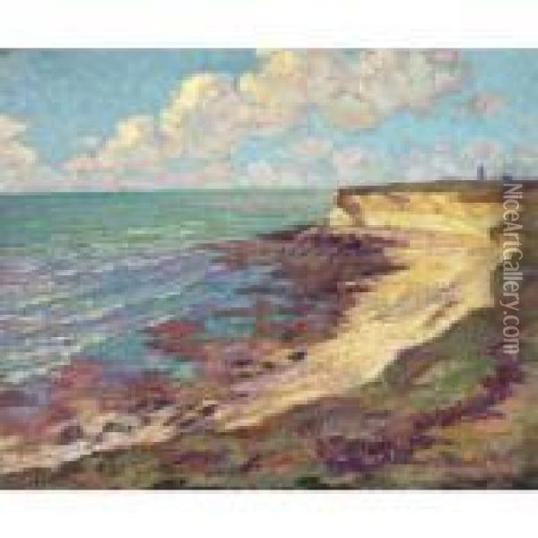 Au Bord De La Mer Oil Painting - Gustave Loiseau