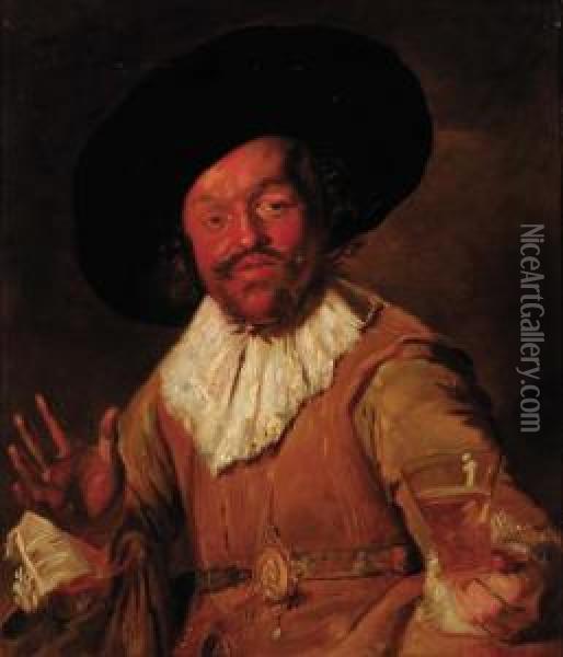 A Cavalier Oil Painting - Frans Hals