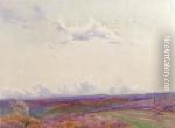 An Extensive Moorland Landscape Oil Painting - Edmund Morison Wimperis