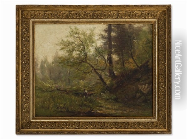 Forest Landscape Oil Painting - Hendrik Dirk Kruseman van Elten