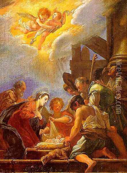 Adoration of the Shepherds Oil Painting - Domenico Fetti