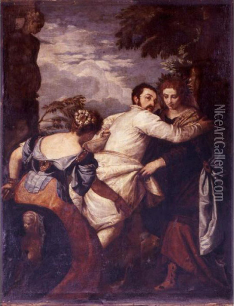 A Poet Choosing Virtue Over Vice Or The Choice Of Hercules Oil Painting - Paolo Veronese (Caliari)
