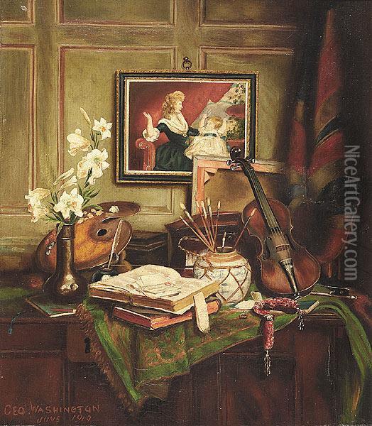 Painter's Still Life Oil Painting - Georges Washington