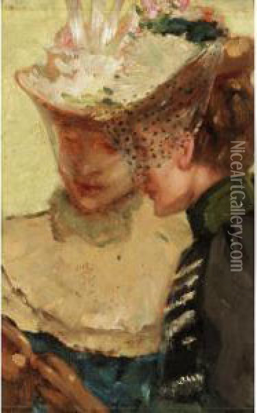 Study Of Hats Oil Painting - Albert Ludovici