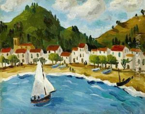 Bay, South Of France Oil Painting - Christopher Wood