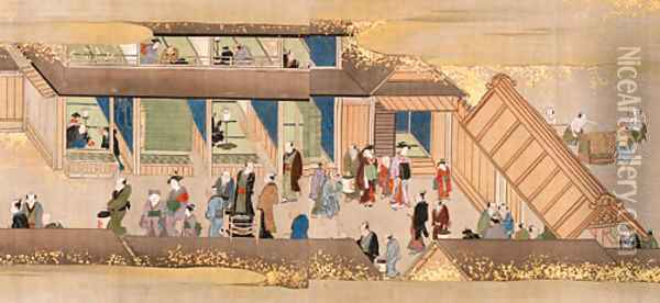 Scenes along the Sumida River Oil Painting - Isoda Koryusai