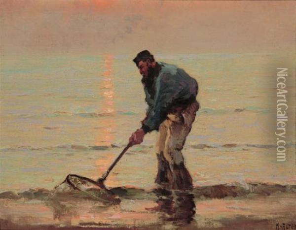 Morning Catch Oil Painting - Mathias Joseph Alten