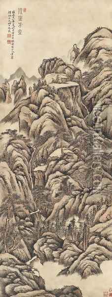 The Magnificent Southern Mountain Oil Painting - Fang Shishu