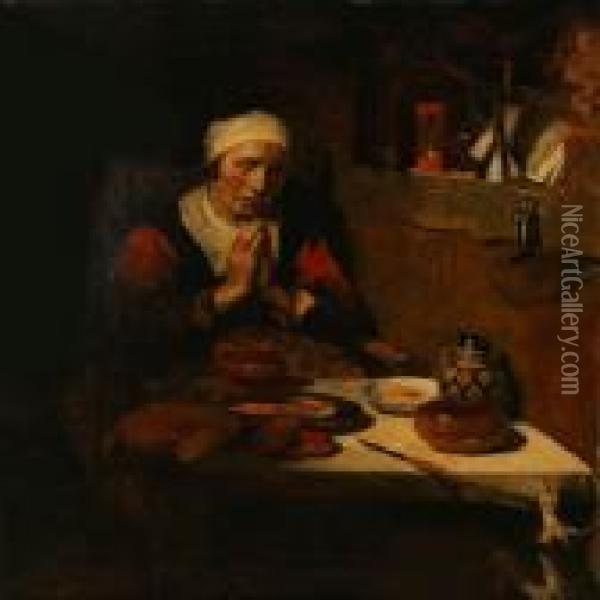 The Never-ending Prayer Oil Painting - Nicolaes Maes
