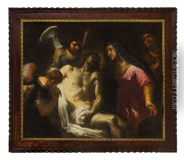 Compianto Oil Painting - Giovanni Domenico Cappellino