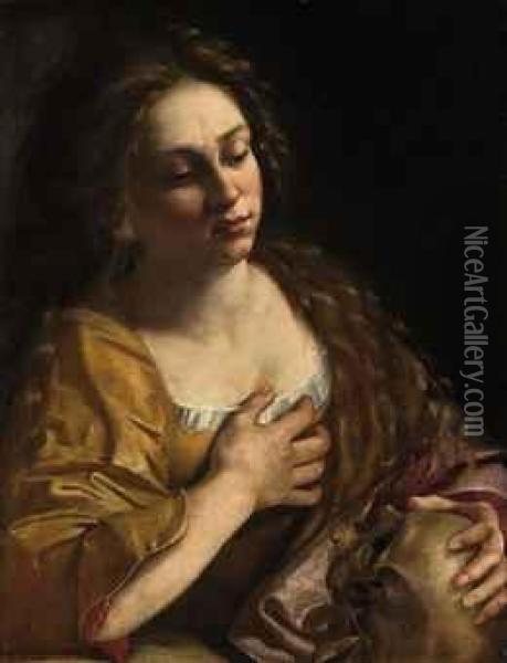 The Penitent Magdalene Oil Painting - Artemisia Gentileschi