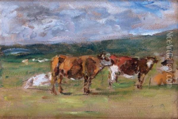 Vaches Dans Un Pturage Oil Painting - Eugene Boudin