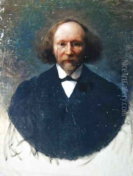 Portrait of the author Vyacheslav Ivanov, c.1910 Oil Painting - Ivan Kirillovich Parkhomenko