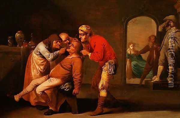 A Visit to the Dentist, 1634 Oil Painting - Pieter Jansz. Quast