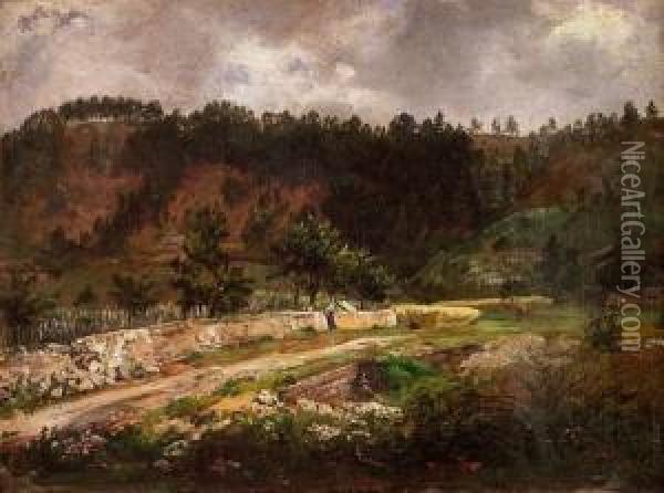 En Vei I Pillnitz 1832 1832 Oil Painting - Johan Christian Clausen Dahl