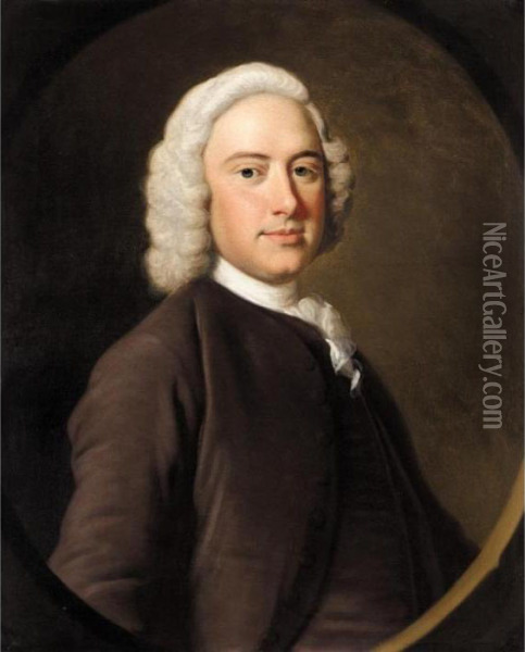 Portrait Of A Gentleman Oil Painting - Thomas Hudson