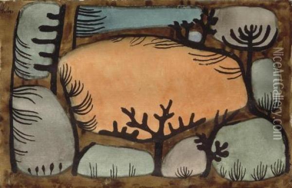 Der Tag Im Wald Oil Painting - Paul Klee