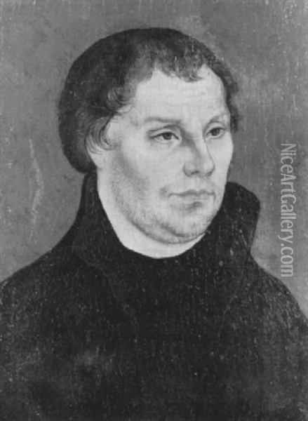 Bildnis Martin Luther Oil Painting - Lucas Cranach the Elder