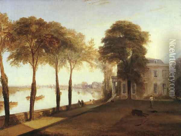 Mortlake Terrace Early Summer Morning 1826 Oil Painting - Joseph Mallord William Turner