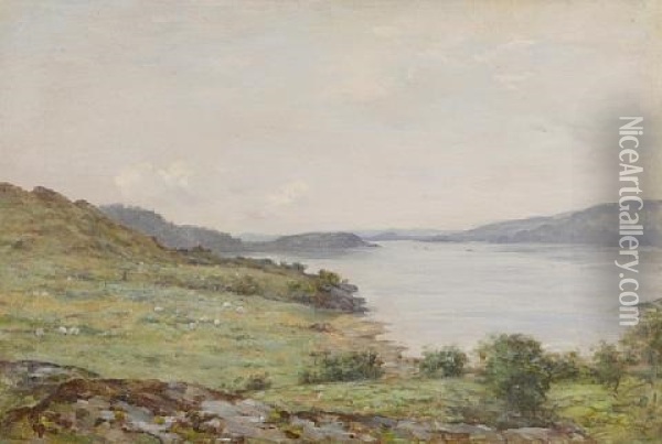 Loch Scene Oil Painting - Joseph Morris Henderson