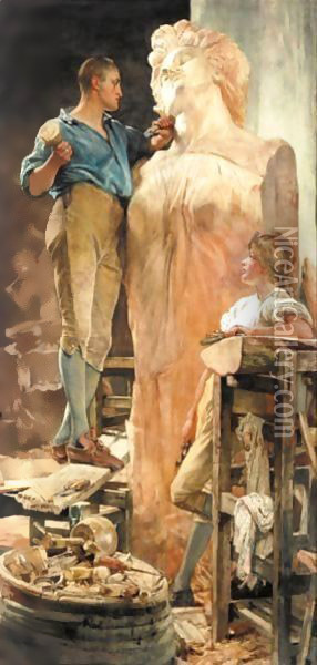 The Saucy Arethusa Oil Painting - Edgar Bundy