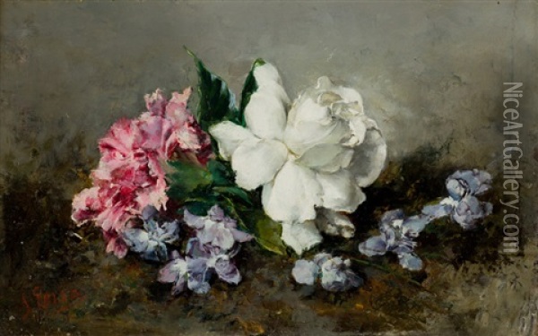 Bodegon De Flores Oil Painting - Sebastian Gessa Y Arias