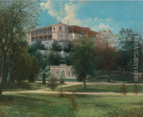 Castillo De Chapultepec Oil Painting - Johann Jakob Muller
