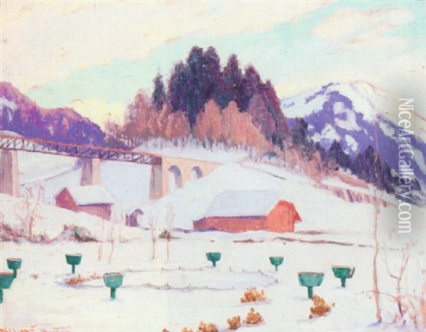 Gstaad Oil Painting - William Samuel Horton