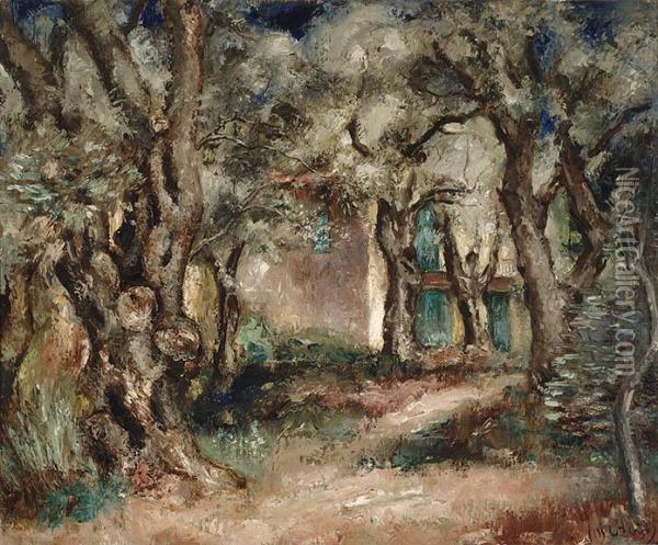 Jardin D'auguste Renoir A Cagnes 5/19 Oil Painting - Jos Croin
