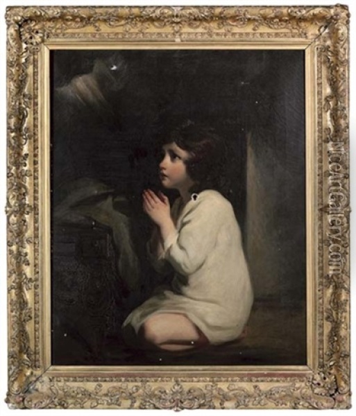 The Calling Of Samuel (after Sir Joshua Reynolds) Oil Painting - Henry Perronet Briggs