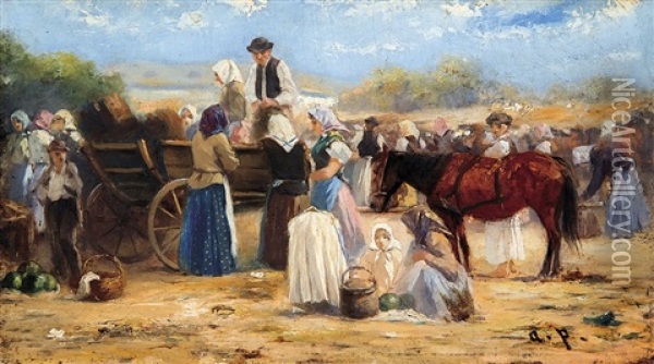 Fair Oil Painting - August Xaver Carl von Pettenkofen