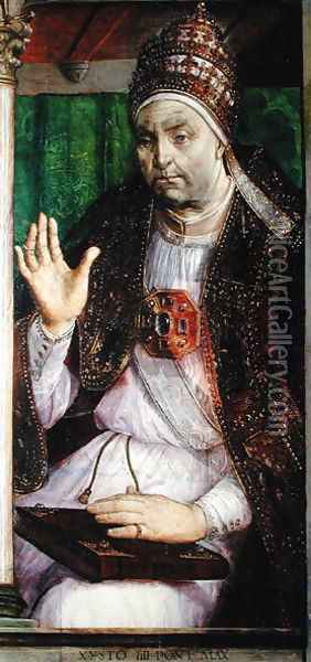 Portrait of Sixtus IV 1414-84 Oil Painting - van Gent (Joos van Wassenhove) Joos