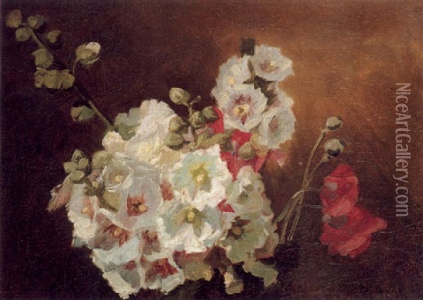 Flower Study Oil Painting - Victoria Dubourg Fantin-Latour