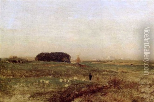 La Campagna Oil Painting - George Inness