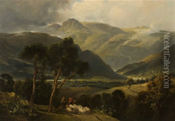 Highland Landscape Oil Painting - John Thomson