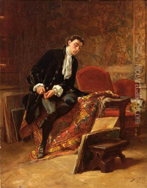The Connoisseur Oil Painting - Victor Joseph Chavet