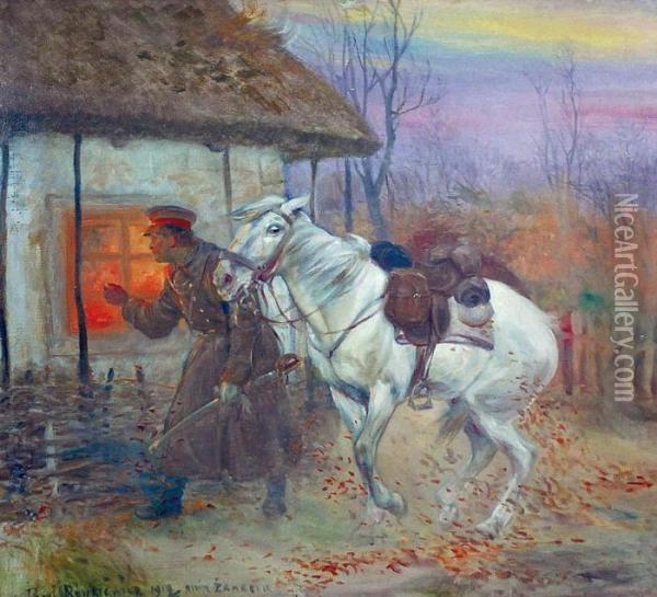 Stuk, Puk W Okieneczko Oil Painting - Jozef Ryszkiewcz