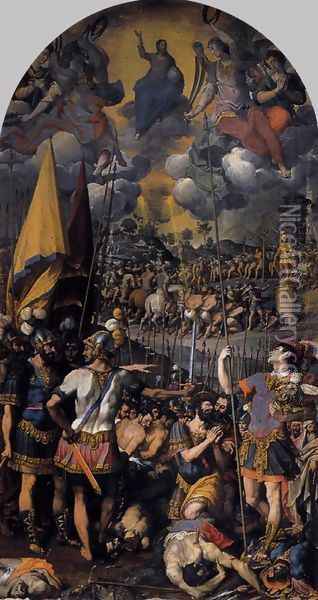 The Martyrdom of St Maurice 1583 Oil Painting - Romulo Cincinnato