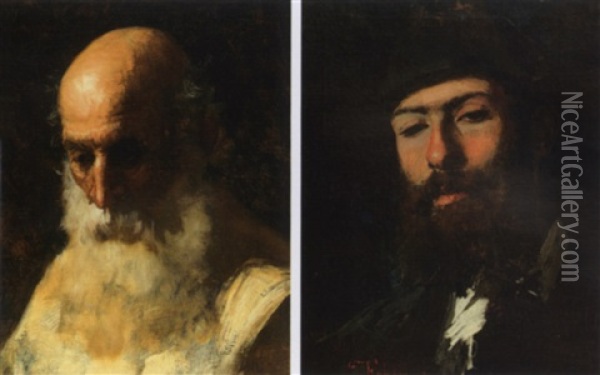 Portrait Of A Gentleman Oil Painting - Luigi Fabron