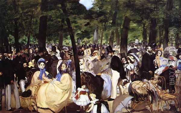 Music In The Tuileries Gardens Oil Painting - Edouard Manet