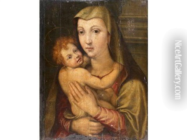 Vierge A L'enfant Oil Painting - Lucca Longhi