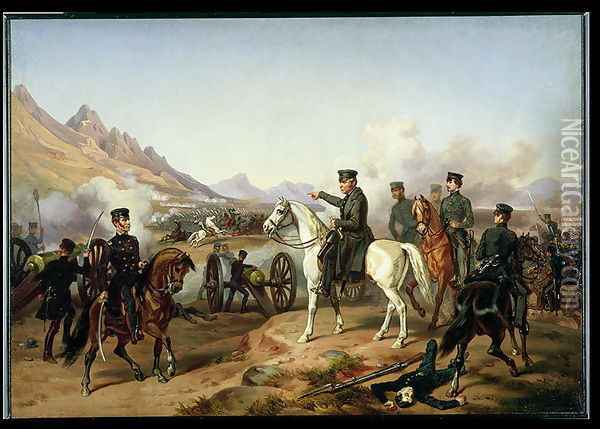 General Zachary Taylor at the Battle of Buena Vista in 1847 Oil Painting - William H. Powell