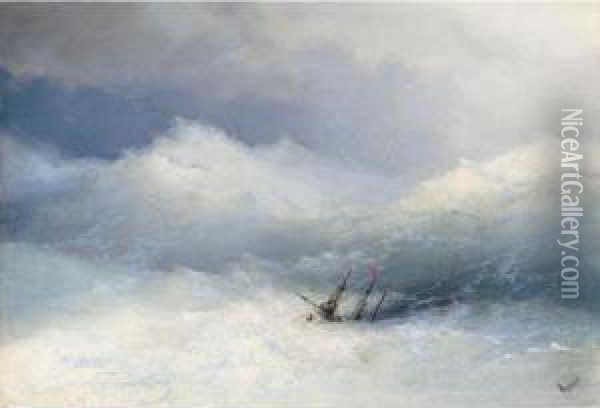 The Shipwreck Oil Painting - Ivan Konstantinovich Aivazovsky